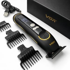 Машинка аккумуляторная для стрижки VGR V-199 6 насадок, LED-дисплей 2500 mAh — фото 2