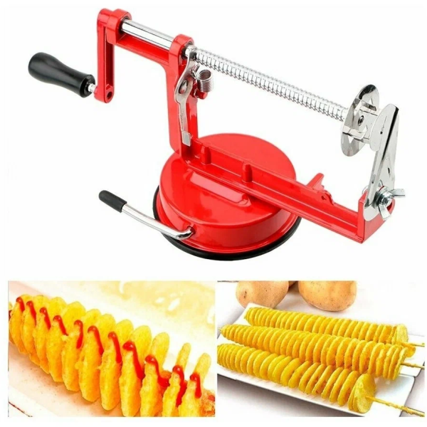 Машинка для резки картофеля спиралью SPIRAL POTATO SLICER аппарат для нарезки картофеля для чипсов