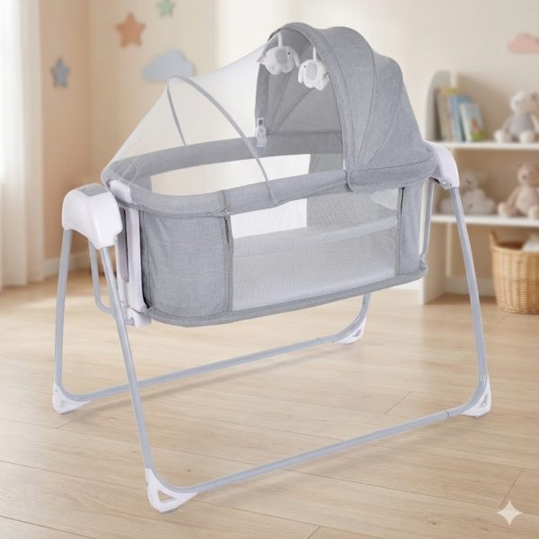 Многофункциональная люлька Mastela Deluxe 4 в 1 / Комфортная безопасная детская кроватка / Лыжка для малыша с функцией качания