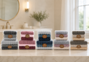 Микро Cotton набор полотенец для лица и тела / Набор махровых полотенец, 6 шт