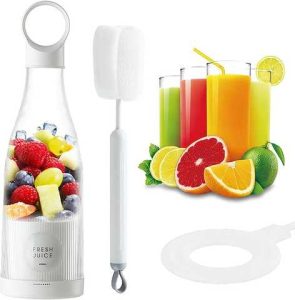 Мини блендер Mini juice для смузи, портативный, в форме бутылки, 300 мл. — фото 2