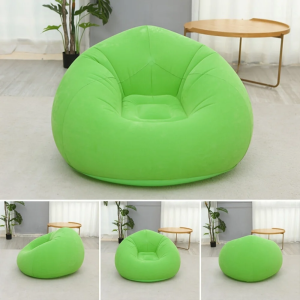 Надувное кресло-пуф Inflatable Sofa / Надувное кресло-мешок 110×110×85 см Зеленый — фото 2