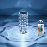 Настольная лампа Роза с пультом RGB Crystal Rose. Проекционный светильник-торшер ночник rose diamond table lamp кристалл — фото 5