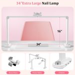 Настольная LED-лампа (F-800E) / Настольная лампа для маникюра / Лампа с деражетелем для телефона 40Вт — фото 4