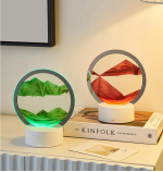 Настольная LED лампа ночник RGB Песочные часы 3D Sandscape. Картина Подвижный песок — фото 3