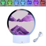 Настольная LED лампа ночник RGB Песочные часы 3D Sandscape. Картина Подвижный песок — фото 6