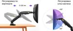 Настольное крепление для двух мониторов (кронштейн) 17″-30″ NB F160 — фото 8