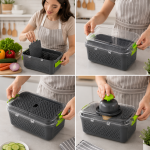 Овощерезка Мультислайсер vegetable cutter / Мультислайсер для овощей и фруктов / Механический ручной измельчитель — фото 2