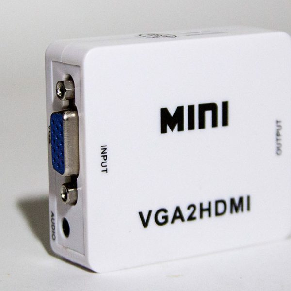Переходник VGA на HDMI конвертер для ПК, ноутбука, видео регистратора адаптер преобразователь с аудио и внешним питанием HDMI – VGA VGA2HDMI(4272)