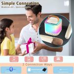 Портативная Bluetooth-колонка T7 с LED подсветкой / Караоке-колонка для детей и взрослых 2 микрофона — фото 4