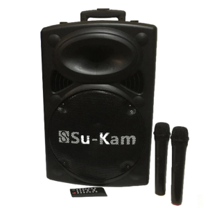 Портативная колонка Su-Kam BT 100D + 1 беспроводной микрофон (12v/220v)