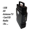 Портативная солнечная станция gdLite GD-8086 / солнечная панель с мини телевизором повер банк - Зображення 5