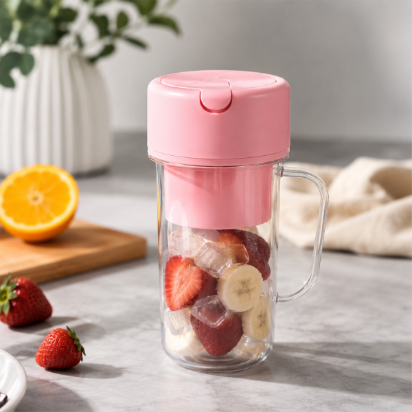 Портативный блендер стакан с трубочкой для смузи Blender Juicer Glass / Мини-блендер для приготовления коктейлей и смузи / Блендер-соковыжималка