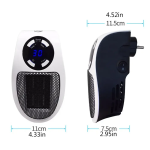 Портативный обогреватель 500W, Portable Heater с дисплеем / Настенный электрообогреватель — фото 6