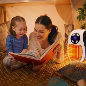 Портативный обогреватель 500W, Portable Heater с дисплеем / Настенный электрообогреватель — фото 2