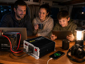 Преобразователь AC/DC RPI 500W SU-KAM / Преобразователь напряжения с вольтметром / Автомобильный инвертор 12-220 В — фото 2