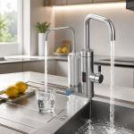 Проточный водонагреватель 2в1 Multifunctional heating cleaning faucet / Кран электрический проточный с LCD-дисплеем ZSW-D02
