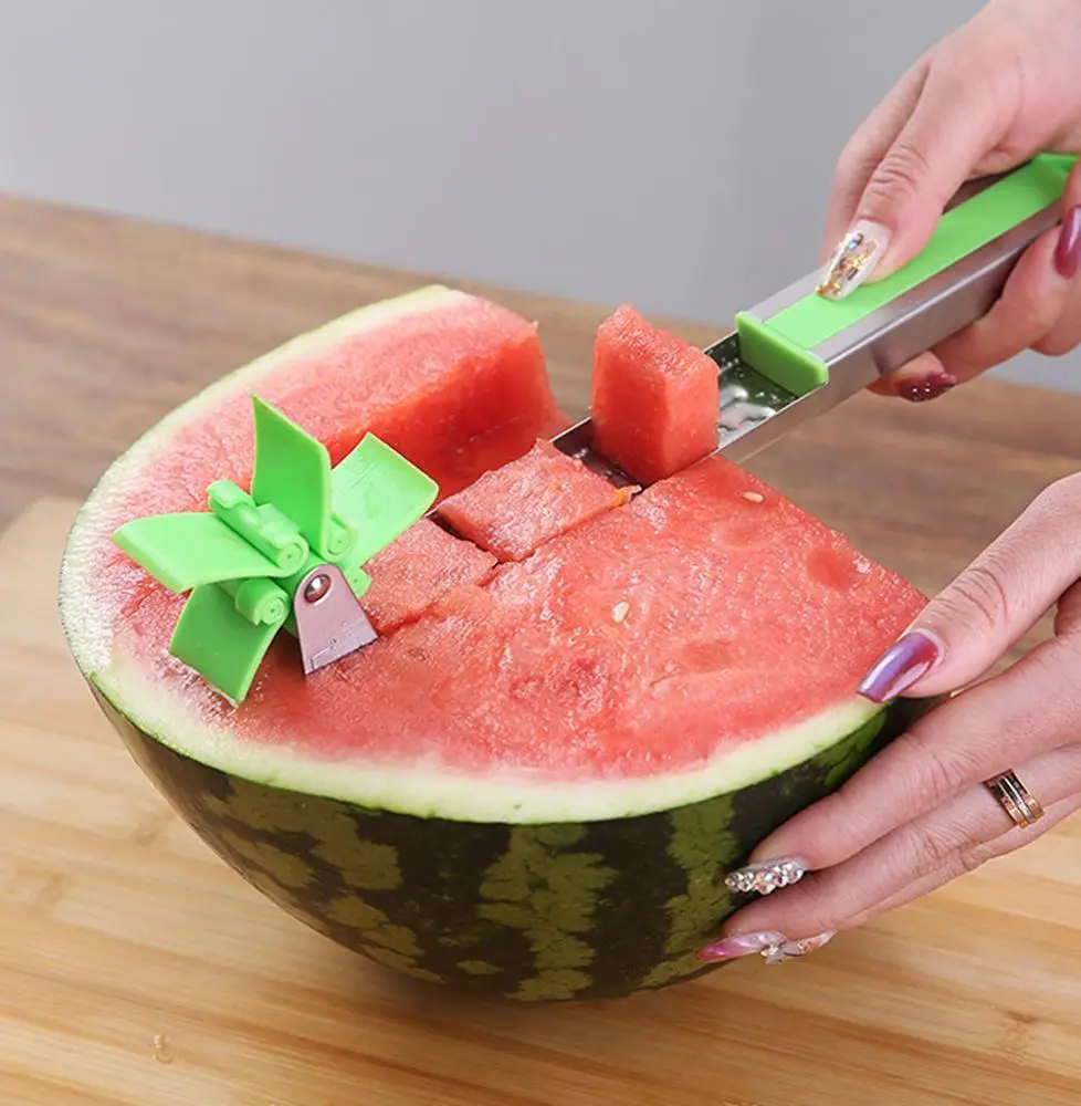 Приспособления для нарезки арбуза и дыни SUNROZ Watermelon Slicer чем-слайсер Зеленый Приспособления для нарезки арбуза и дыни SUNROZ Watermelon Slicer чем-слайсер Зеленый