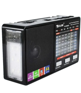 Радиоприемник аккумуляторный Golon RX 8866 с фонариком + BT / FM приемник Golon на батарейках USB MP3 — фото 2
