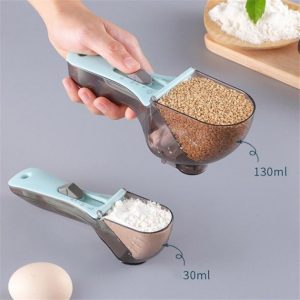 Регулируемые пластиковые мерные ложки 2 штуки Adjustable measuring spoon — фото 2