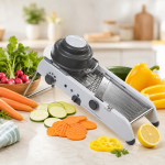 Регулируемая терка-шинковка для овощей / Овощерезка Smart Multifunctional Mandoline Slicer / Механический измельчитель универсальный кухонный — фото 3