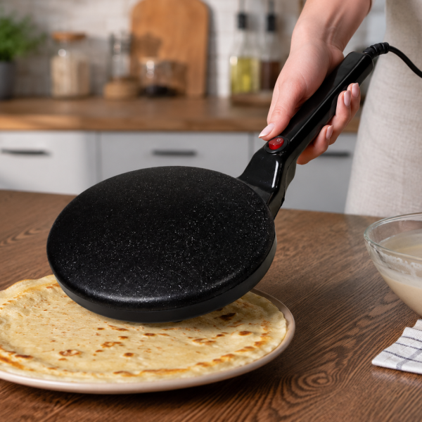 Сковорода для блинов электрическая CREPE MAKER / Антипригарный электрический блин / Погружная электроблинница