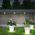 Солнечный цветочный горшок со LED подсветкой / Пластиковое светящееся кашпо для растений с солнечной панелью — фото 2