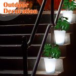 Солнечный цветочный горшок со LED подсветкой / Пластиковое светящееся кашпо для растений с солнечной панелью — фото 7