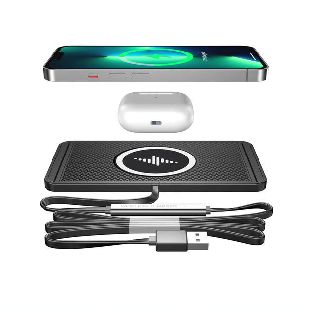 Силиконовый коврик в авто с быстрой беспроводной зарядкой Car Wireless Pad C1 15W Силиконовый коврик в авто с быстрой беспроводной зарядкой Car Wireless Pad C1 15W