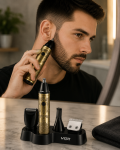 Триммер VGR V 621 Gold / Триммер аккумуляторный 4 в 1 / Триммер для стрижки 4 насадки — фото 2