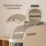 Узкий напольный шкаф для ванной комнаты 44х41х18см / Пластиковый пенал на колесах — фото 4