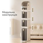 Узкий напольный шкаф для ванной комнаты 98х41х18см / Пластиковый пенал на колесах — фото 3