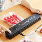 Вакууматор Vacuum Sealer вакуумный упаковщик для еды, бытовой вакууматор черный — фото 4