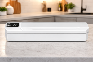 Вакуумный упаковщик пакетов Vacuum Sealer / Автоматический бытовой вакууматор с пакетами, вакуумайзер для упаковки и хранения пищи
