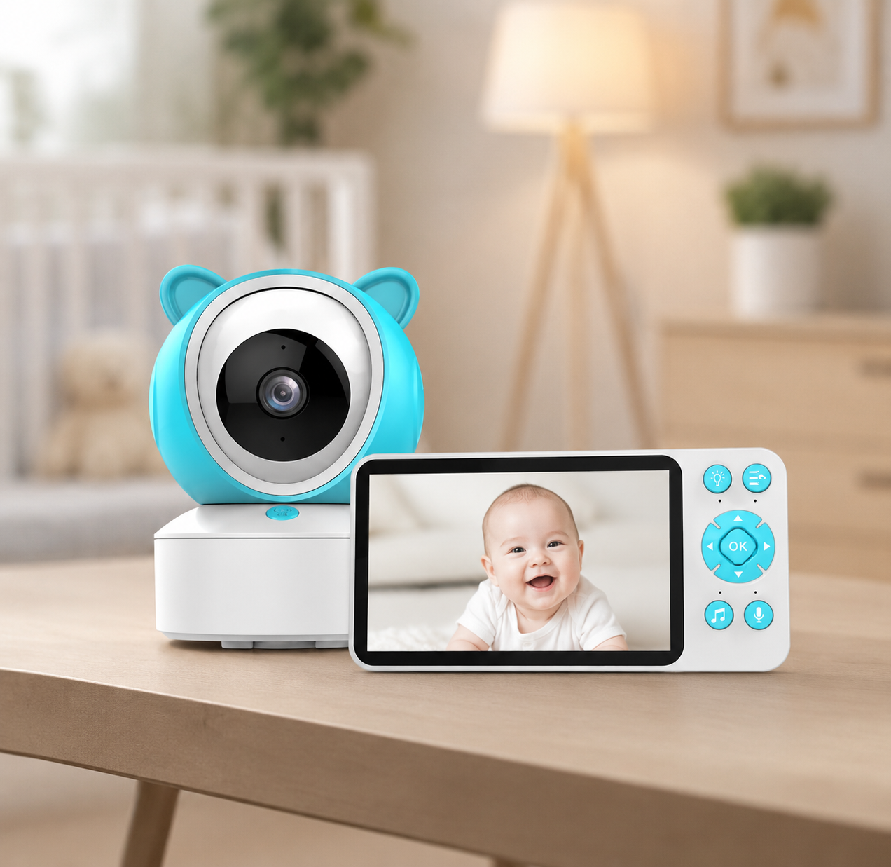 vydeoniania-c8-wifi-s-ekranom-5-diuimov-vydeoniania-upravlenyia-so-smartfona-datchyk-zvuka-dvyzhenyia-nochnoe-vydenye-37379024686392_f3e537e542 Видеоняня C8 WiFi с экраном 5 дюймов / Видеоняня управления со смартфона, датчик звука, движения, ночное видение - Зображення 1